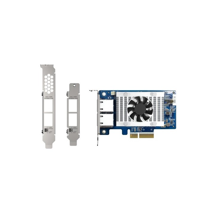 QNAP QXG-10G2T-X710 - Adattatore di rete - PCIe 3.0 x4 profilo basso - 10Gb Ethernet x 2 - per QNAP QSW-1208-8C, QSW-M2108-2C