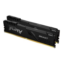 Kingston FURY Beast - DDR4 - kit - 16 GB: 2 x 8 GB - DIMM 288-PIN - 3200 MT/s / PC4-25600 - CL16 - 1.35 V - senza buffer - non 