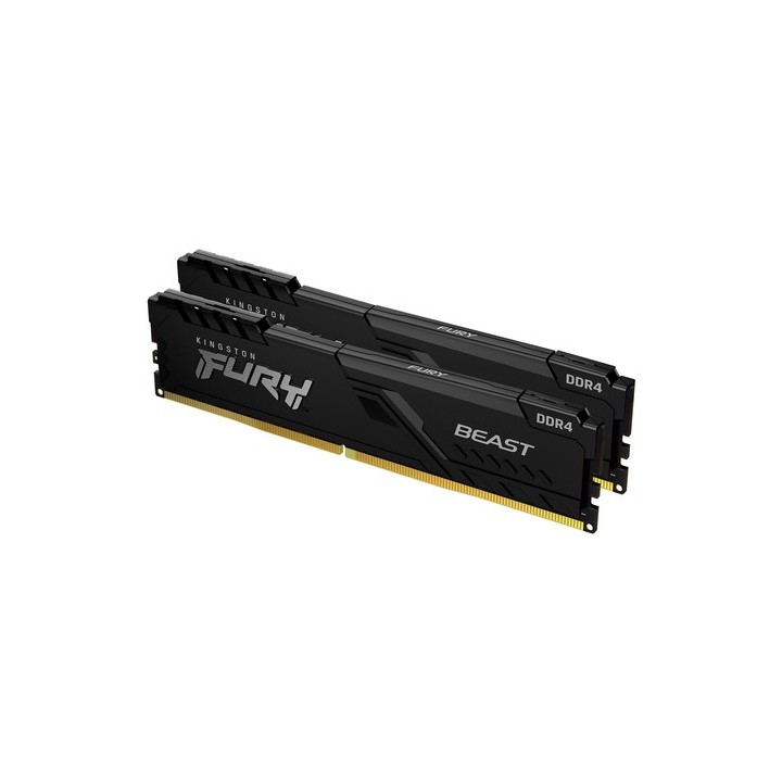Kingston FURY Beast - DDR4 - kit - 16 GB: 2 x 8 GB - DIMM 288-PIN - 3200 MT/s / PC4-25600 - CL16 - 1.35 V - senza buffer - non 