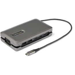 StarTech.com Adattatore Multiporta USB C a HDMI 2.0 4K - Hub USB 2 porte 10Gbps - 100W Power Delivery Pass-through - GbE - SD/M