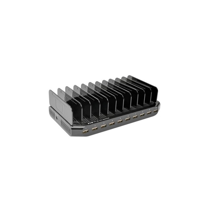 Eaton Tripp Lite Series 10-Port USB Charging Station with Adjustable Storage, 12V 8A (96W) USB Charger Output, Schuko Power Cor