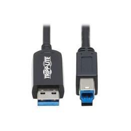 Eaton Tripp Lite Series USB 3.2 Gen 1 Plenum-Rated Fiber Active Optical Cable (AOC) - A/B M/M, Black, 15 m - Cavo USB - USB Tip
