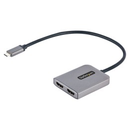 StarTech.com Adattatore USB-C HDMI - HUB MST USB-C Doppio HDMI 4K 60Hz - Adattatore video - USB-C maschio a HDMI femmina - grig