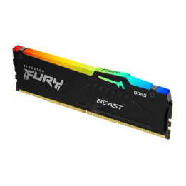 Kingston FURY Beast RGB - DDR5 - modulo - 32 GB - DIMM 288-PIN - 5200 MT/s / PC5-41600 - CL40 - 1.25 V - senza buffer - on-die 