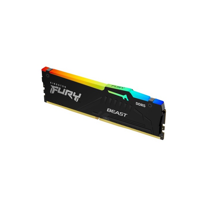 Kingston FURY Beast RGB - DDR5 - modulo - 32 GB - DIMM 288-PIN - 5200 MT/s / PC5-41600 - CL40 - 1.25 V - senza buffer - on-die 