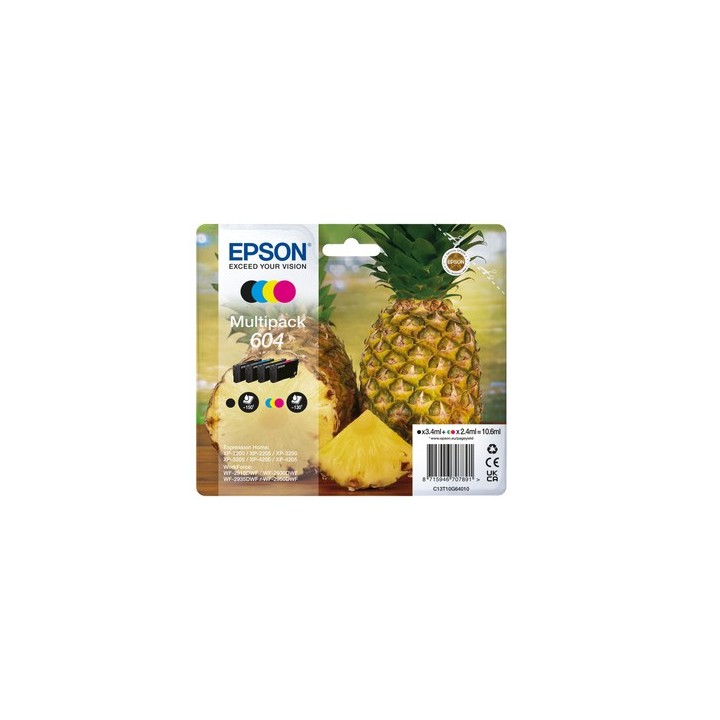 Epson 604 Multipack - Confezione da 4 - nero, ciano, magenta, giallo - originale - blister - cartuccia d'inchiostro - per Expre
