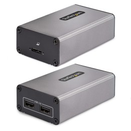 StarTech.com 2-Port USB 3.0 Extender over OM3 Multimode Fiber, LC/LC, 2x 5Gbps USB-A Hub, 350m (1150ft) Range, Durable USB Fibe