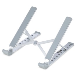 StarTech.com Foldable Laptop Riser Stand, Portable Height Adjustable Ergonomic Laptop Stand, Ventilated Aluminum Frame Supports