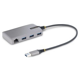 Startech Hub USB a 3 porte con Ethernet - USB-A a 3x USB-A 1x RJ45 - Hub - 3 x USB 3.2 Gen 1 + 1 x micro USB + 1 x 10/100/1000 
