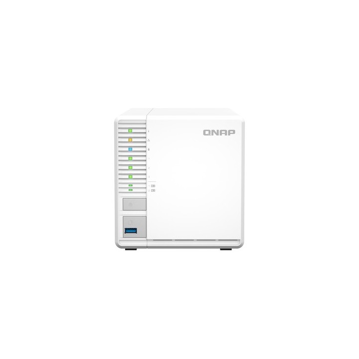 QNAP TS-364 - Server NAS - 3 alloggiamenti - SATA 6Gb/s - RAID 5 - RAM 8 GB - 2.5 Gigabit Ethernet - iSCSI supporto