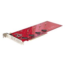 StarTech.com Adattatore PCI Express M.2 NVMe - PCIe x16 a Quattro M.2 - Adattatore interfaccia - M.2 - slot d'espansione per 4