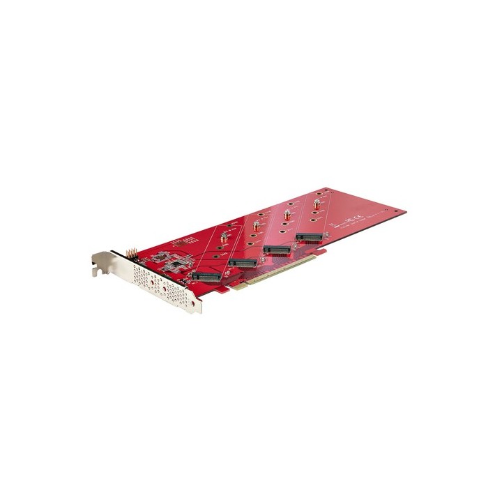 StarTech.com Adattatore PCI Express M.2 NVMe - PCIe x16 a Quattro M.2 - Adattatore interfaccia - M.2 - slot d'espansione per 4
