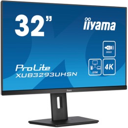 iiyama ProLite XUB3293UHSN-B5 - Monitor a LED - 31.5" - 3840 x 2160 4K @ 60 Hz - IPS - 350 cd/m² - 1000:1 - 4 ms - HDMI, Displa