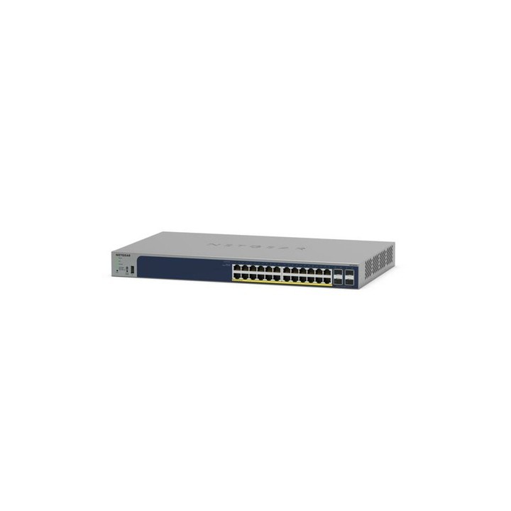 NETGEAR Smart GS728TPP - Switch - L3 Lite - intelligente - 24 x 10/100/1000 (PoE+) + 4 x SFP - montabile su rack - PoE+ (720 W)