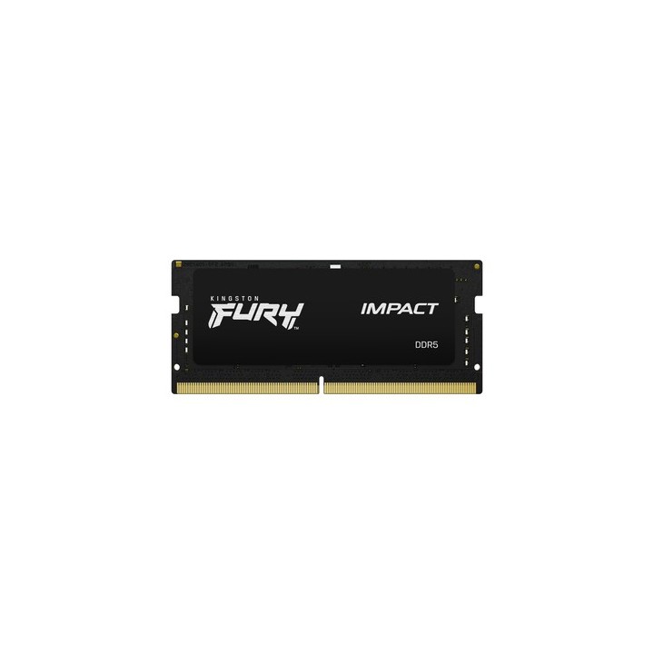 Kingston FURY Impact - DDR5 - modulo - 16 GB - SO DIMM 262-pin - 6000 MT/s / PC5-48000 - CL38 - 1.35 V - senza buffer - on-die 