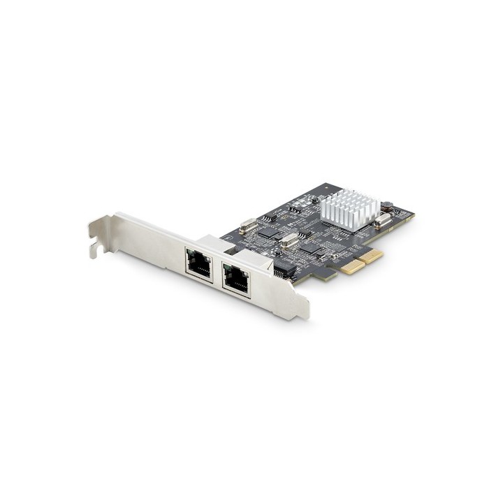 Startech Scheda di rete 2.5 Gigabit a 2 porte - Scheda Ethernet PCIe - Adattatore di rete - PCIe 2.0 x2 profilo basso - Gigabit
