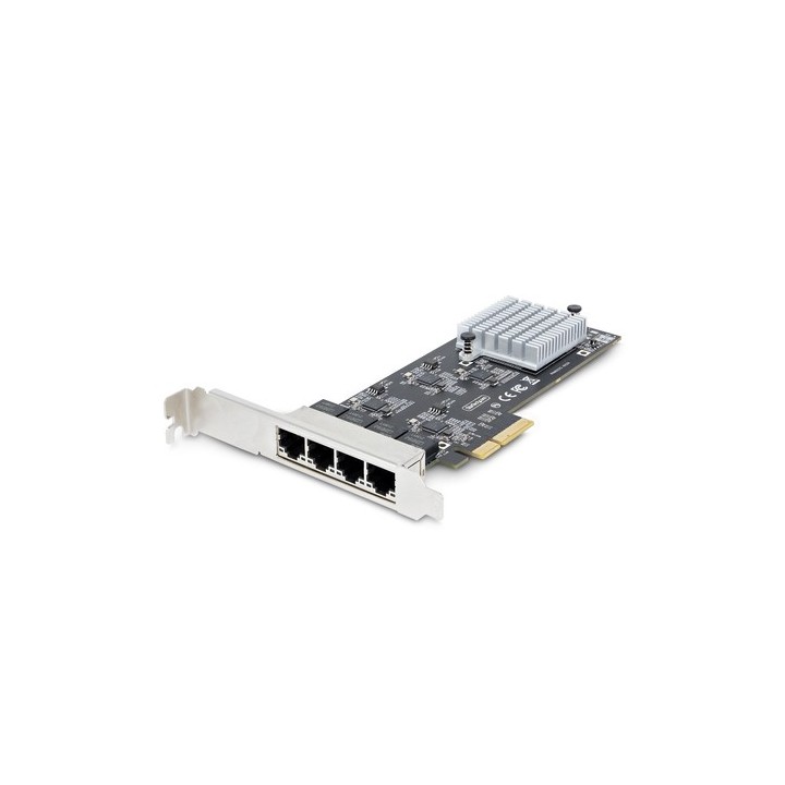 Startech Scheda di rete 2.5 Gigabit a 4 porte - Scheda Ethernet PCIe - Adattatore di rete - PCIe 2.0 x4 - Gigabit Ethernet 10M/