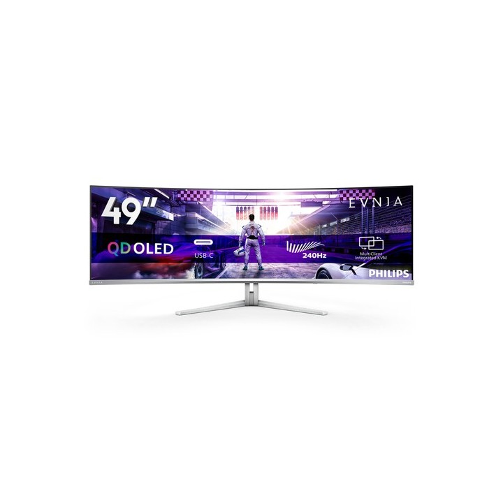Philips Evnia 8000 49M2C8900 - Monitor OLED - gaming - curvato - 49" (48.9" visualizzabile) - 5120 x 1440 Dual Quad HD @ 240 Hz