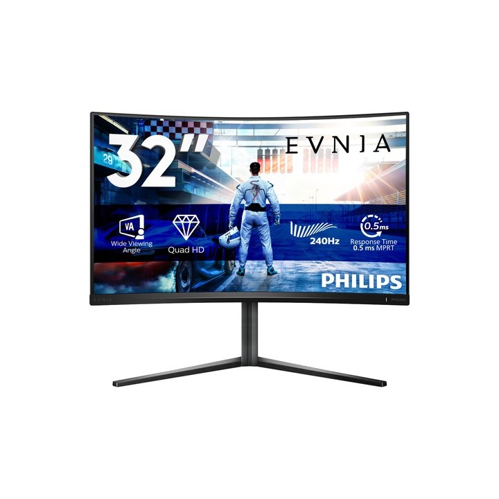 Philips Evnia 5000 32M2C5500W - Monitor a LED - gaming - curvato - 32" (31.5" visualizzabile) - 2560 x 1440 QHD @ 240 Hz - VA -