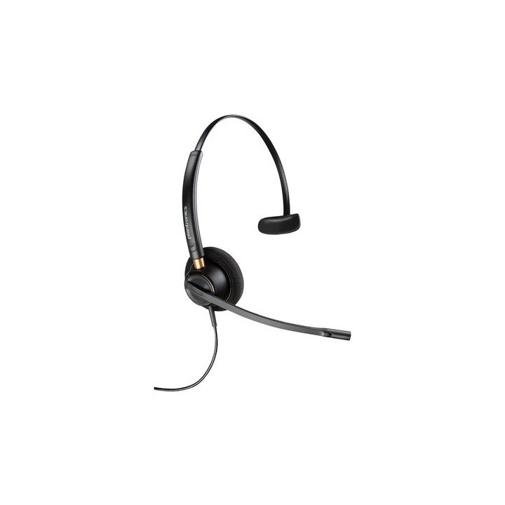 Poly EncorePro 510 Monaural Headset +Quick Disconnect EMEA - INTL English - Euro plug - Replaces Poly SKU 89433-02