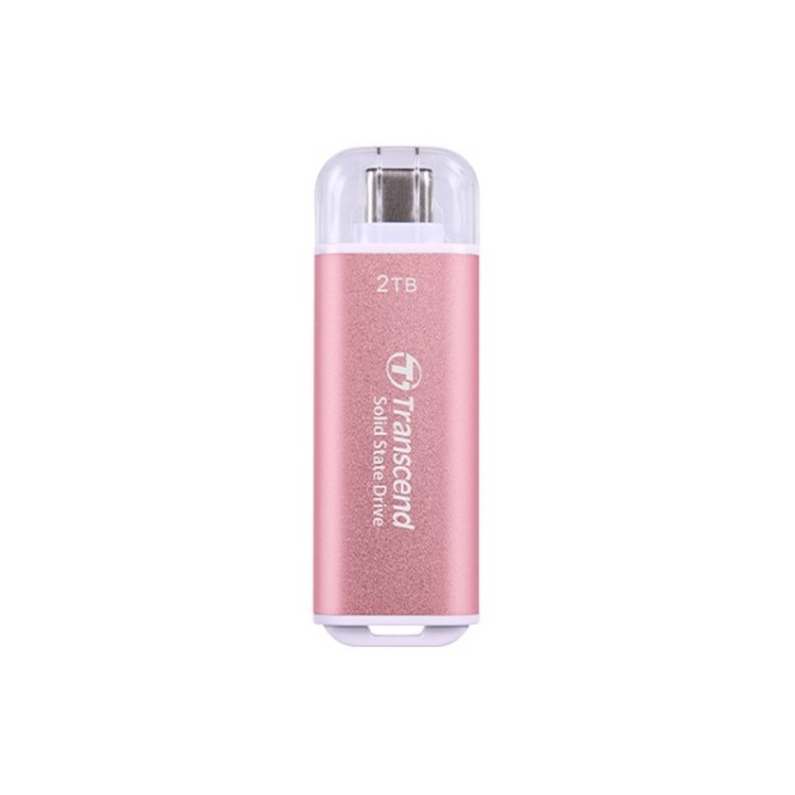 Transcend ESD300 - SSD - 2 TB - esterno (portatile) - USB 3.2 Gen 2x1 (USB-C connettore) - rosy pink