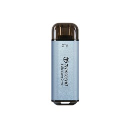 Transcend ESD300C - SSD - 2 TB - esterno (portatile) - USB 3.2 Gen 2x1 (USB-C connettore) - blu cielo