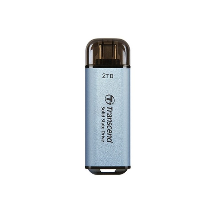 Transcend ESD300C - SSD - 2 TB - esterno (portatile) - USB 3.2 Gen 2x1 (USB-C connettore) - blu cielo