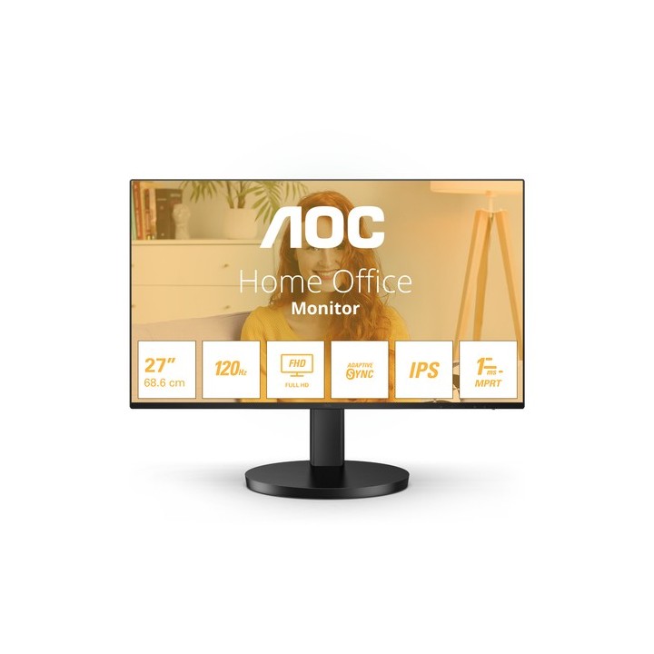 AOC Basic-line 27B3HA2 - B3 Series - monitor a LED - 27" - 1920 x 1080 Full HD (1080p) @ 100 Hz - IPS - 250 cd/m² - 1300:1 - 1 