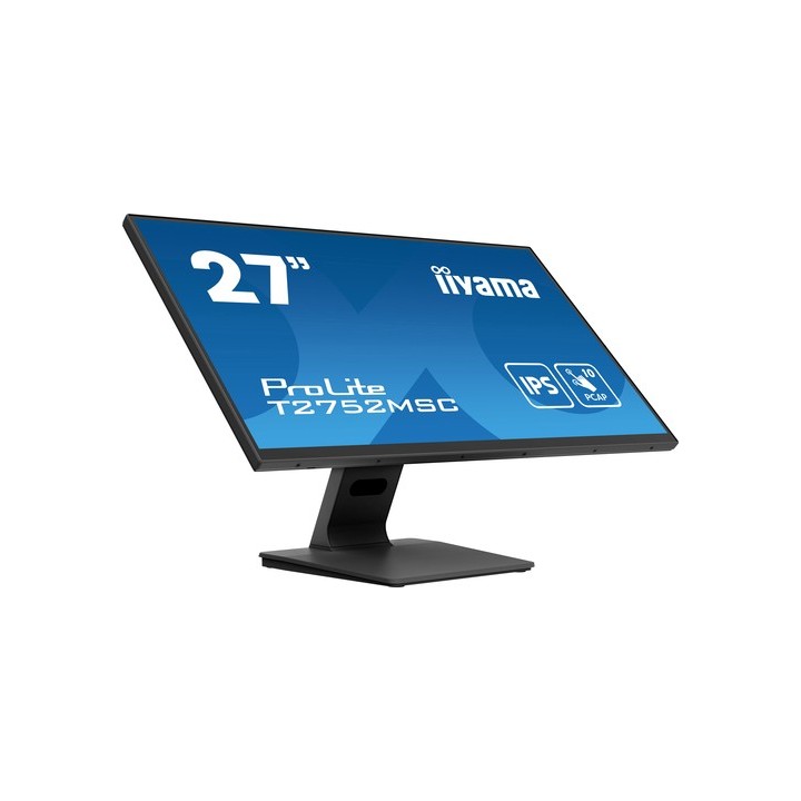 iiyama ProLite T2752MSC-B1 - Monitor a LED - 27" - touchscreen - 1920 x 1080 Full HD (1080p) @ 60 Hz - IPS - 400 cd/m² - 1000:1
