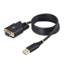 StarTech Cavo USB a Seriale Null Modem da 1m, Adattatore USB RS232 - Cavo USB / seriale - USB (M) a DB-9 (M) - 1 m - nero