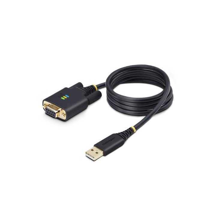 StarTech Cavo USB a Seriale Null Modem da 1m, Adattatore USB RS232 - Cavo USB / seriale - USB (M) a DB-9 (M) - 1 m - nero