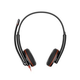 Poly Blackwire 3225 Stereo USB-C Headset +3.5mm Plug +USB-C/A Adapter - Replaces Poly SKU 209751-22
