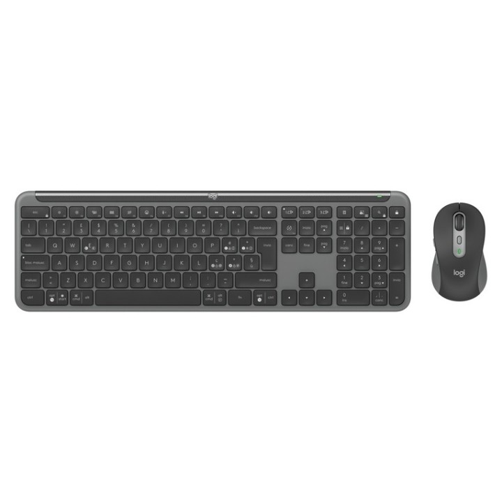 Logitech Signature Slim Combo MK950 for Business - Set mouse e tastiera - 100% - full size - senza fili - Bluetooth 5.1 LE - QW