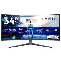 Philips Evnia 6000 34M2C6500 - Monitor OLED - gaming - curvato - 34" - 3440 x 1440 WQHD @ 175 Hz - 1000 cd/m² - 1000000:1 - Dis