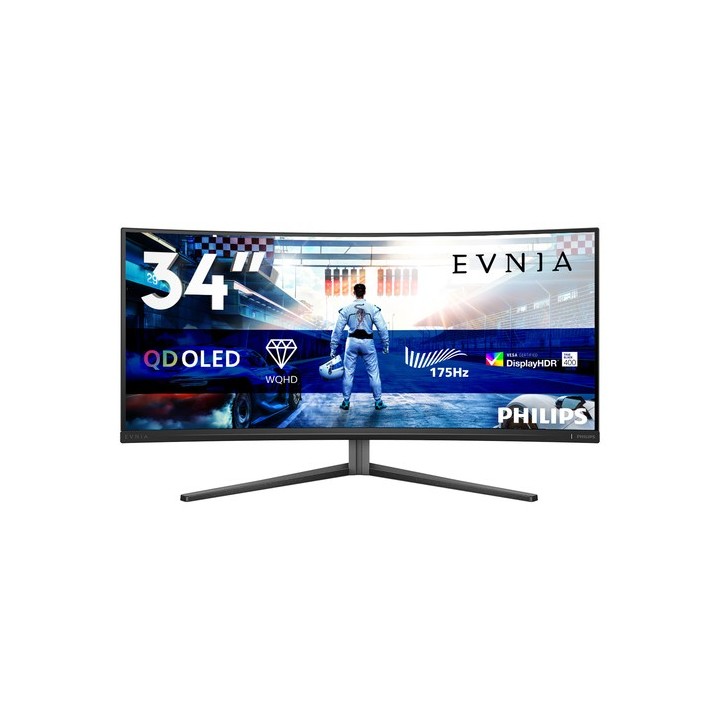 Philips Evnia 6000 34M2C6500 - Monitor OLED - gaming - curvato - 34" - 3440 x 1440 WQHD @ 175 Hz - 1000 cd/m² - 1000000:1 - Dis