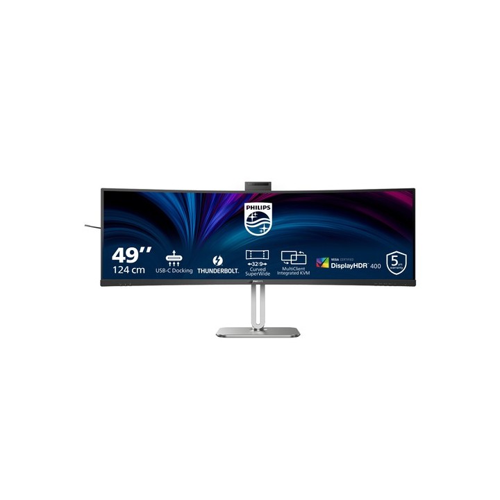 Philips 49B2U6903CH - 6000 Series - monitor a LED - curvato - 49" (48.8" visualizzabile) - 5120 x 1440 SuperWide @ 100 Hz - VA 