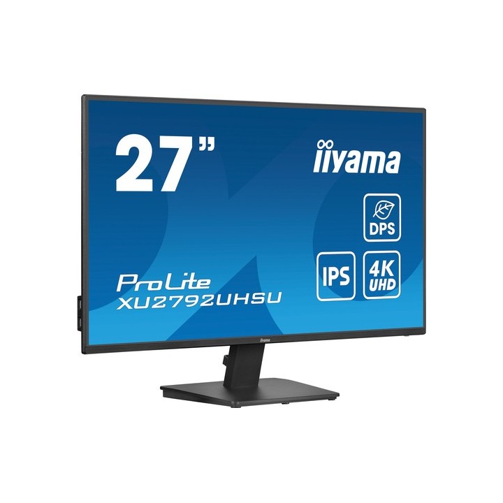 iiyama ProLite XU2792UHSU-B6 - Monitor a LED - 27" - 3840 x 2160 4K @ 60 Hz - IPS - 350 cd/m² - 1300:1 - 4 ms - HDMI, DisplayPo
