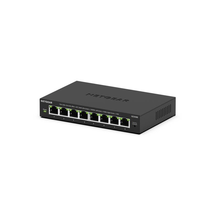 NETGEAR 300 Series SOHO Plus GS308E - Switch - L3 Lite - intelligente - 8 x 10/100/1000