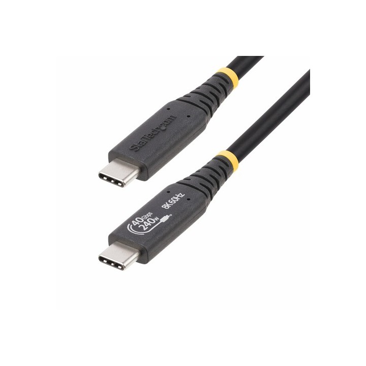 StarTech 1m (3.3ft) USB4 Cable, USB-IF Certified USB-C Cable, 40 Gbps - Cavo USB - USB-C (M) a USB-C (M) - USB4 / Thunderbolt 3