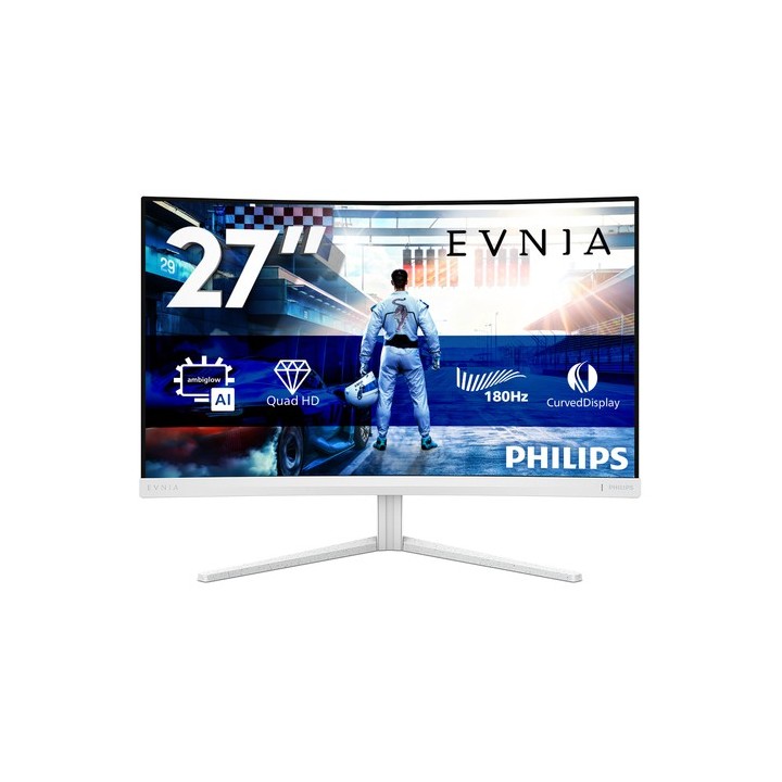 Philips Evnia 5000 27M2C5501 - Monitor a LED - gaming - curvato - 27" - 2560 x 1440 QHD @ 180 Hz - Fast VA - 5000:1 - HDR10 - 0