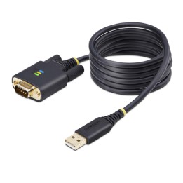 StarTech 6.6ft (2m) USB to Serial Adapter Cable, COM Retention, RS232 - Cavo USB / seriale - USB (M) a DB-9 (M) avvitabile - 2 