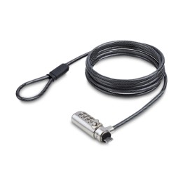 StarTech.com Nano Slot Compatible 6.6ft (2m) Cable Lock, Laptop Security - Blocco cavo di sicurezza - nero e argento - 2 m