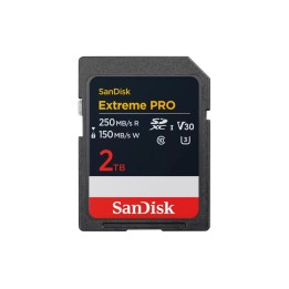 SanDisk Extreme PRO - Scheda di memoria flash - 2 TB - Video Class V30 / UHS-I U3 / Class10 - UHS-I SDXC