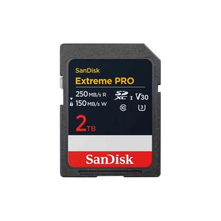 SanDisk Extreme PRO - Scheda di memoria flash - 2 TB - Video Class V30 / UHS-I U3 / Class10 - UHS-I SDXC
