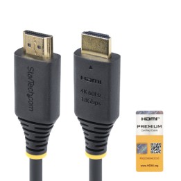 Startech 3m (10ft) Premium Certified High Speed HDMI Cable, 4K60Hz - Alta velocità premium - cavo HDMI con Ethernet - HDMI masc