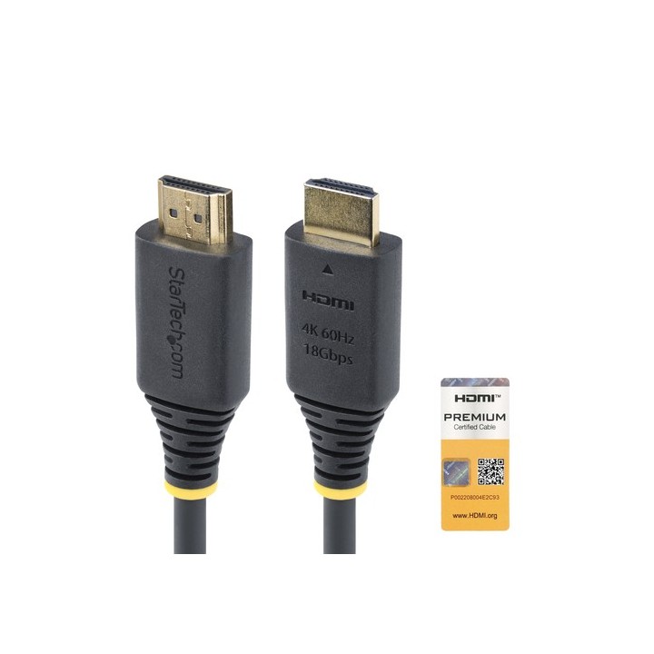 Startech 3m (10ft) Premium Certified High Speed HDMI Cable, 4K60Hz - Alta velocità premium - cavo HDMI con Ethernet - HDMI masc