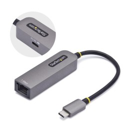 Startech USB-C to Ethernet Adapter, NIC, 1Gbps - Adattatore di rete - USB-C 3.2 Gen 1 - Gigabit Ethernet + USB-C 3.2 Gen 1 - gr