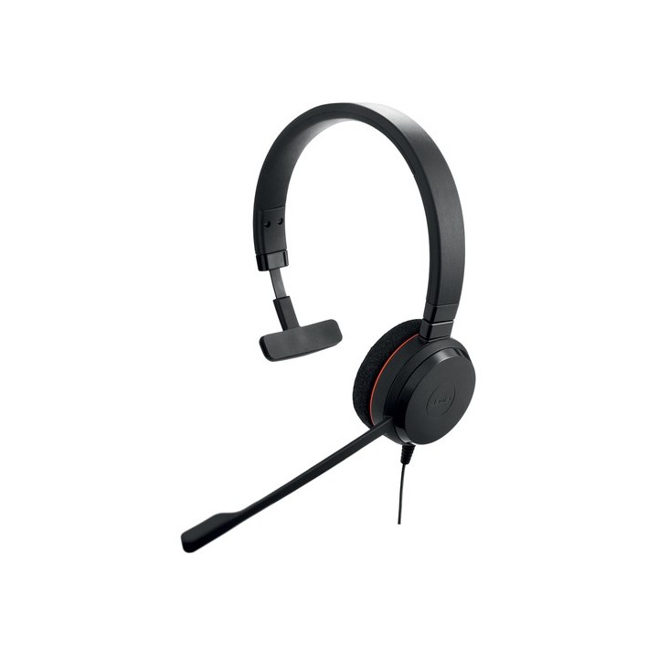 Jabra Evolve 20 MS mono - Cuffie con microfono - over ear - cablato - USB-C, USB-A - isolamento dal rumore - Certificato per i 