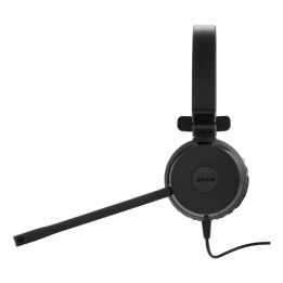 Jabra Evolve 30 II MS Mono - Cuffie con microfono - over ear - cablato - USB-C, USB-A - isolamento dal rumore - Certificato per