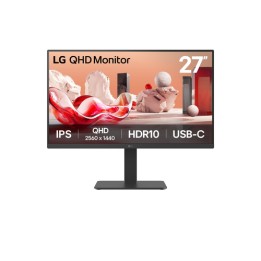 LG 27BA65QB-B - Monitor a LED - 27" - 2560 x 1440 WQHD @ 100 Hz - IPS - 350 cd/m² - 1000:1 - HDR10 - 5 ms - HDMI, DisplayPort, 